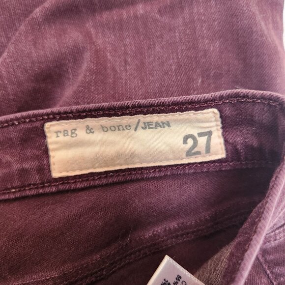 Rag & Bone The Skinny Jeans Purple Stretch Slim Women's 27 - Picture 7 of 8